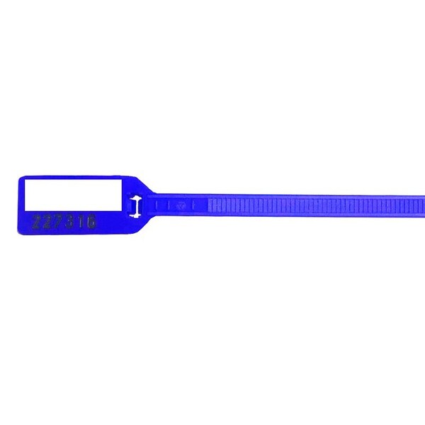 Kable Kontrol Numbered Write On Flag Zip Tie Tags - 6" Long - 100 pc Pack - Blue CTSW06W-BLUE